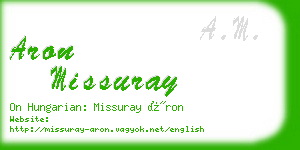 aron missuray business card